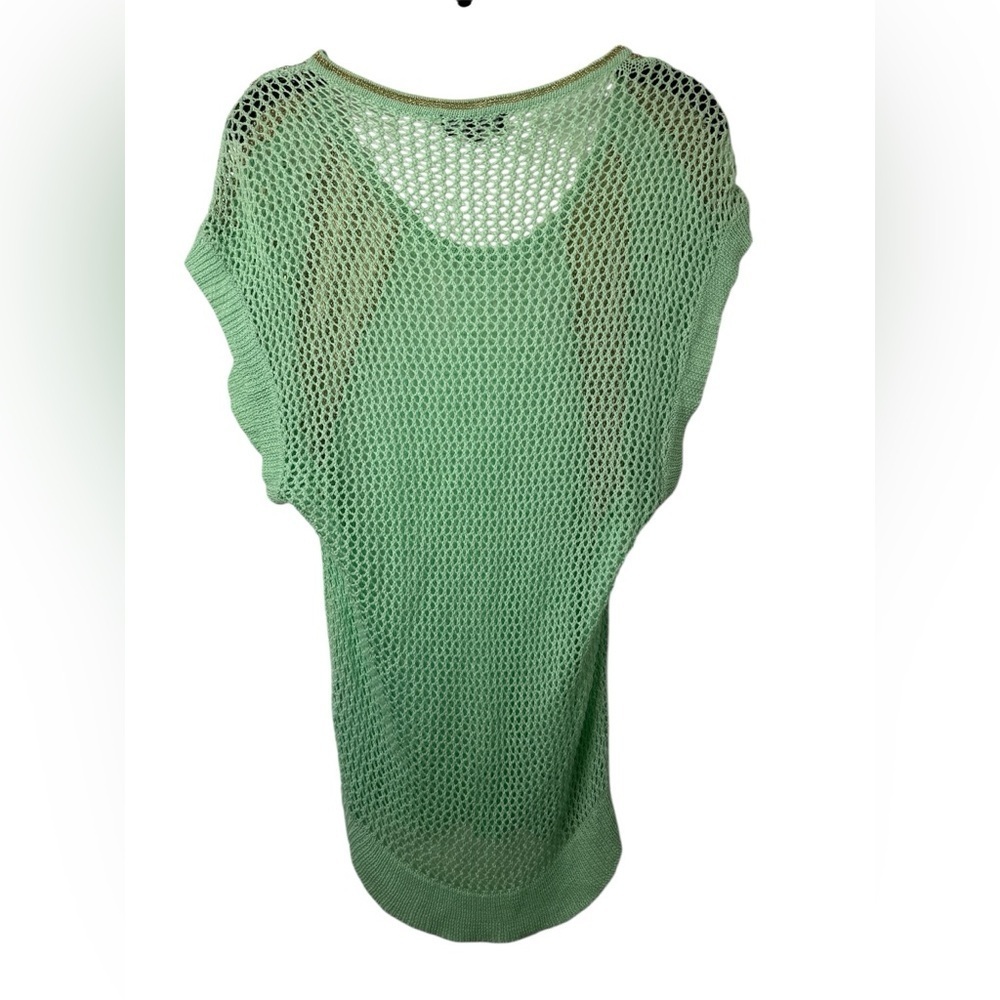 Mint Green Knit Top with Gold Accents - Women - Picture 2 of 6